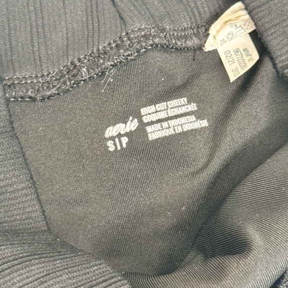 Aerie Ribbed Bikini Top Size Medium and Bottom in Black Size Small - Picture 8 of 9